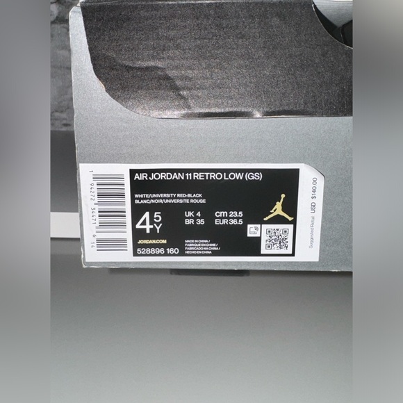 Jordan 11 Retro Low Concord Bred 4.5size GradeSchool - Picture 3 of 8